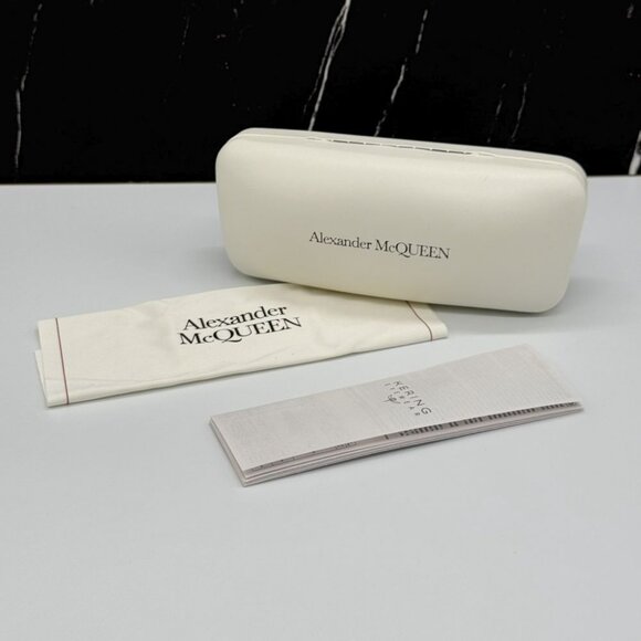 NEW ALEXANDER MCQUEEN AM0433S 002 SUNGLASSES WOMEN HAVANA SQUARE EYEWEAR - Picture 10 of 10